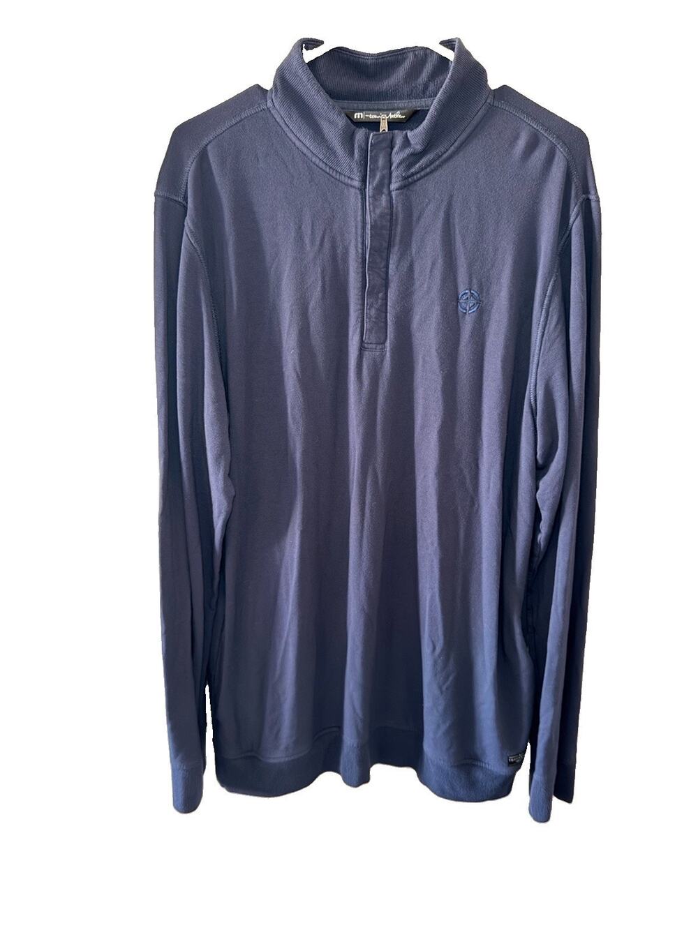 TravisMathew Blue Quarter Snap Pullover Sweatshirt Men's Size L